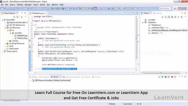 Example of Servlet Filters in Java in Hindi смотреть онлайн
