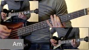 Как играть на бас гитаре Утопленник - Король и шут ( видеоурок Guitar riffs) + табы