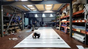 Изготовление крыши из тента ПВХ для прицепа 13.6м,pvc,awning,material,Work,MANUFACTURING,ROOF