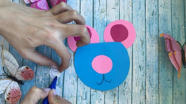 Открытка «Медвежонок» из цветной бумаги/детские поделки своими руками смотреть онлайн