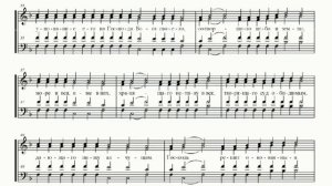 "Хвали душе моя, Господа", 2 антифон 1 гласа. Партия баса.