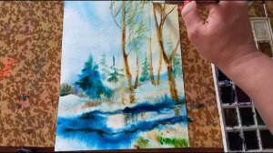 Весенние этюды акварелью