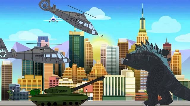 годзила в городе (он не наподал а просто туда пришëл) | рисуем мультфильмы 2 смотреть онлайн