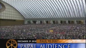 Papal Audience - Pope Benedict XVI - 12-29-2010