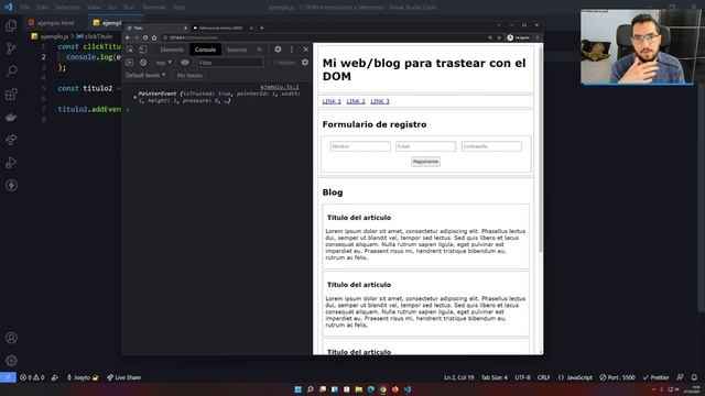 ? CÓMO manejar EVENTOS en Javascript ? Event Listeners ? DOM смотреть онлайн