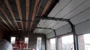 Гаражные ворота Алютех (часть2 - открывание внутри)