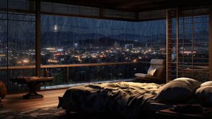 3 Hours - Sleep Music For Deep Sleeping, Relaxing Sleep, Soft Rain Sleep, Piano Chill | Rainy Room