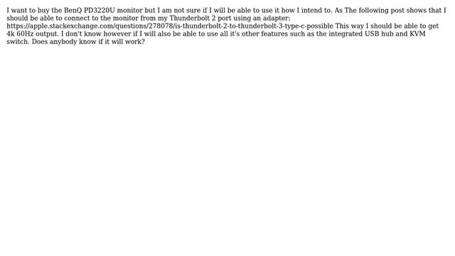 Apple: BenQ PD3220U with 2014 MacBook Pro Retina (USB hub question) смотреть онлайн