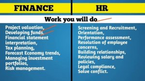 MBA finance vs HR