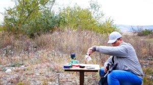 Сайга 12,  пристреливаем коллиматорный прицел, тест пуль...