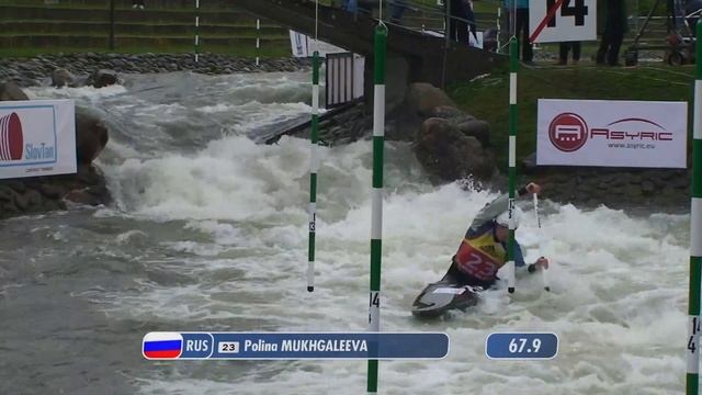 Polina Mukhgaleeva (RUS) - Semifinal C1W - 2016 ECA Canoe Slalom European Championships смотреть онлайн