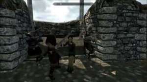 Skyrim: 3 hombres, 1 niña / 3 men, 1 girl