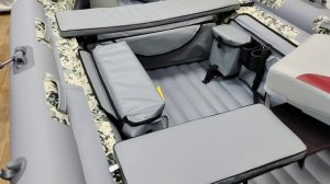 Лодка Скат 390fi пластиковый транец камуфляж