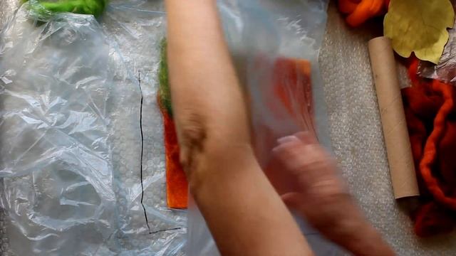 Мокрое валяние. Прихватка для горячего "Тыква". Для начинающих. смотреть онлайн