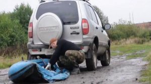 Накачка лодки от глушителя