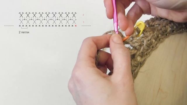 Корзина из джута крючком без использования каната. Узор № 1. Вязание из джута / С деревянным дном смотреть онлайн