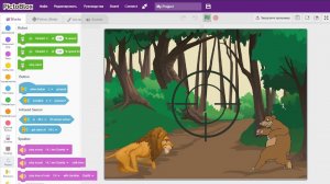 36. Программируем прицел для тира в Pictoblox