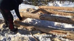 Рубка сруба 3х3 в лапу