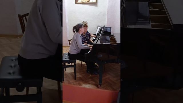 Фортепианный ансамбль "Играем вместе".  А.Бызов "Со старой пластинки"