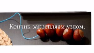 Поделка из каштанов. Подвижная гусеница.