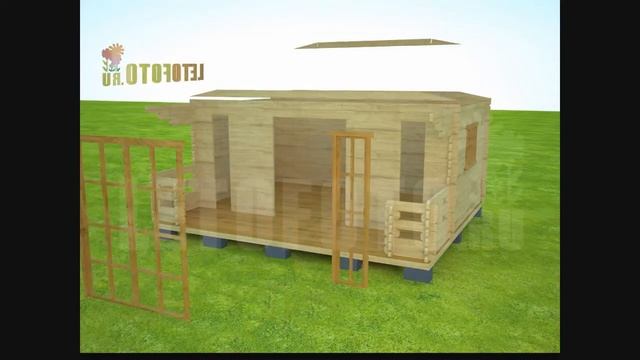 САДОВЫЙ ДОМИК С ВЕРАНДОЙ (5.0Х4.5 М) БРУС 45 ММ смотреть онлайн