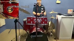 Ludwig Accent (Red Foil) Drum Kit Demo