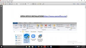 Installation Open office document (Class X)