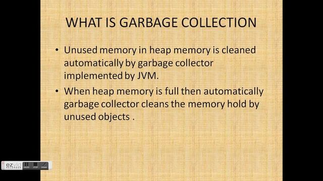 Garbage collection in java