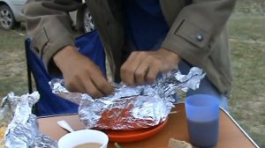 Байкальский омуль в фольге на углях, лето 2012