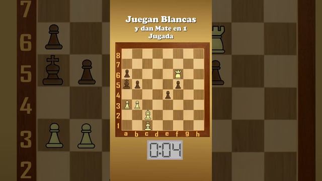 Mate en solo 1 Jugada. #short N° 034 Acertijo de Ajedrez