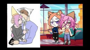 {🖤РЕАКЦИЯ НА ШИПЫ🤍} ||•🐱ЛАНА И ЙОШИ🐶•|| [•Gacha club•]