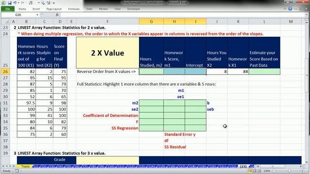 Ctrl + Shift + Enter: Excel Array Formulas 23: LINEST Array Function смотреть онлайн