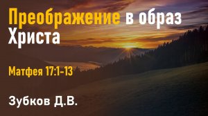 Преображение в образ Христа | Зубков Д.В.