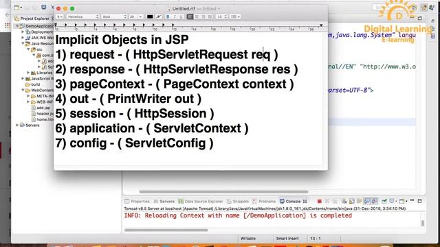 19 Servlet & JSP JSP implicit Objects | Online Training Download app from below link смотреть онлайн