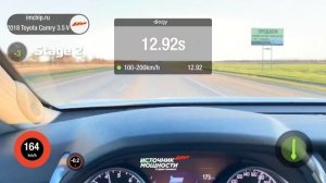 Замер Stage 2 Camry V70 3.5 100-200 км/ч !!! Мощный результат! Источник Мощности! Тойота Камри!!!