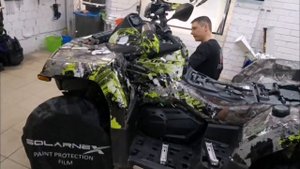 Оклейка квадроцикла виниловой пленкой в Воронеже