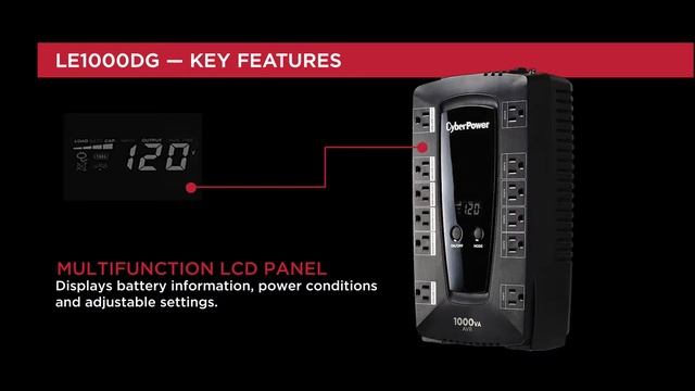 CyberPower 12 Outlet 2 USB 530W UPS Surge Protector LE1000DG FC смотреть онлайн