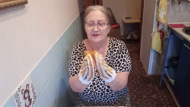 Vlog_Остатки пряжи_Вяжу рукавички крючком