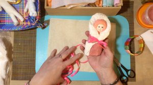 ЕЛОЧНЫЕ ИГРУШКИ ИЗ ВАТЫ. Малыш в одеяле на елку в ретро стиле. Дачный креатив.