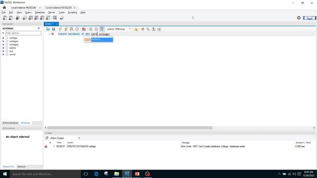 how to create database if already exists in mysql
