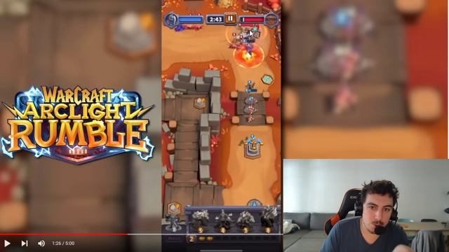 LA PREMIÈRE GAME DE WARCRAFT MOBILE WARCRAFT ARCLIGHT RUMBLE GAMEPLAY смотреть онлайн