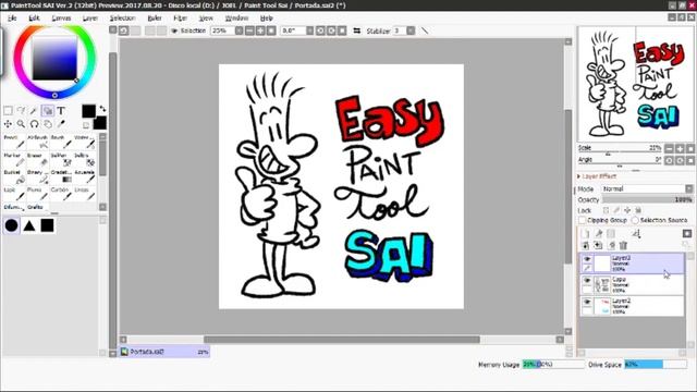 Curso Easy Paint Tool Sai Capítulo 9 - CAPAS смотреть онлайн