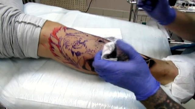 Lion - Tattoo timelapse смотреть онлайн