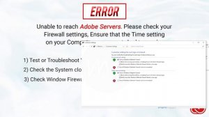 Adobe creative cloud error Unable to reach adobe servers check your firewall setting #youtube