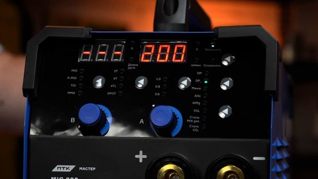 Обзор аппарата импульсной сварки ПТК МАСТЕР MIG 200 DOUBLE PULSE SYNERGY D99-4 смотреть онлайн