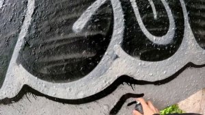 Graffiti throw, tagging, stickers, car and piece in Moscow city. Rebel813 2023 4K