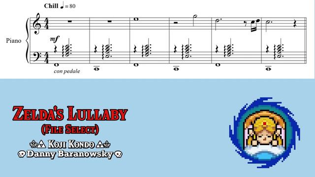 Cadence of Hyrule: CotND - Zelda's Lullaby (File Select) (Piano Sheet Music) смотреть онлайн