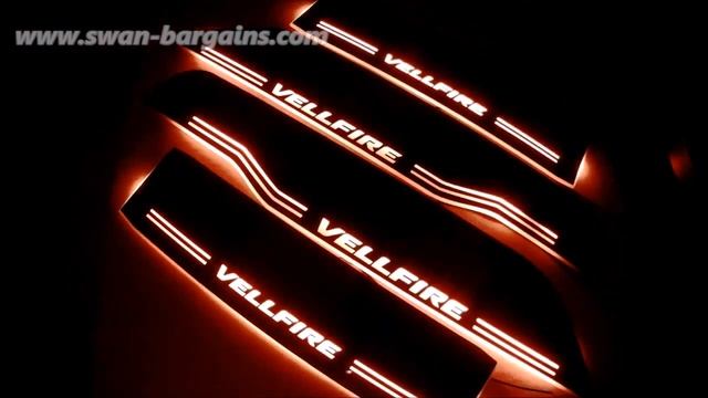 Red Toyota Vellfire Animated Running LED Car Door Scuff Sill Moving Lighting Protective Plate Panel смотреть онлайн