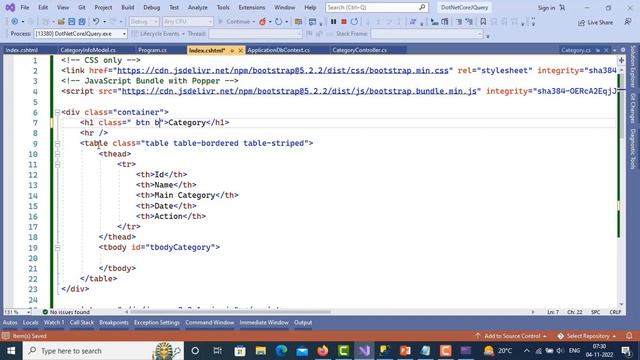 09. jQuery Ajax CRUD in ASP NET Core with Modal Popup in Hindi
