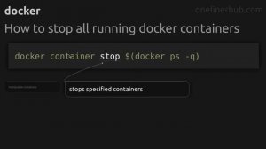 How to stop all running docker containers #docker